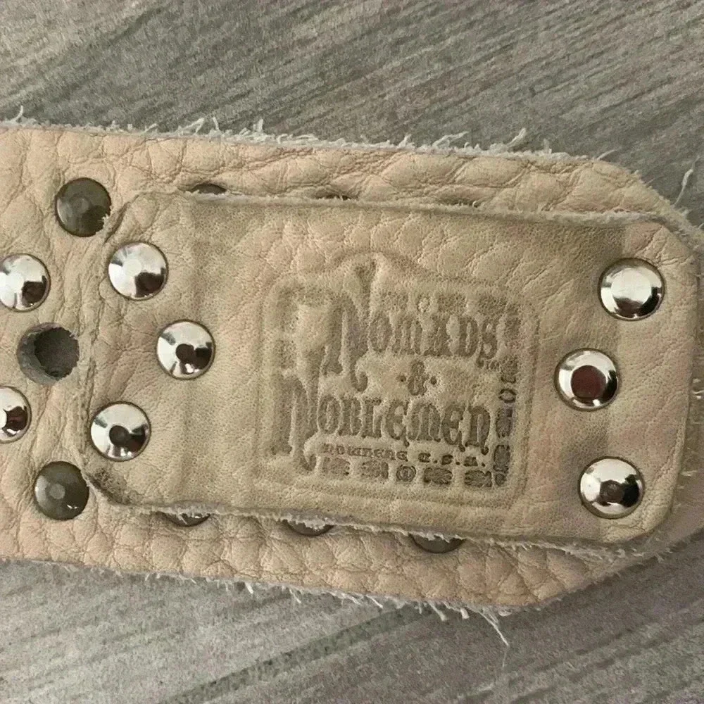 Nomads & Noble Men Boho Buckle Leather Belt Rhinestones Cowgirl Western